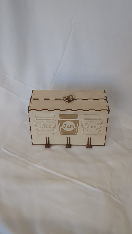 [Laser cut and engrave] Gift box for jars of jam, ready laser cutting design, storage boxes. Laser cut files, gift for her, handmade box. Box with lock, gift for mom, cutting