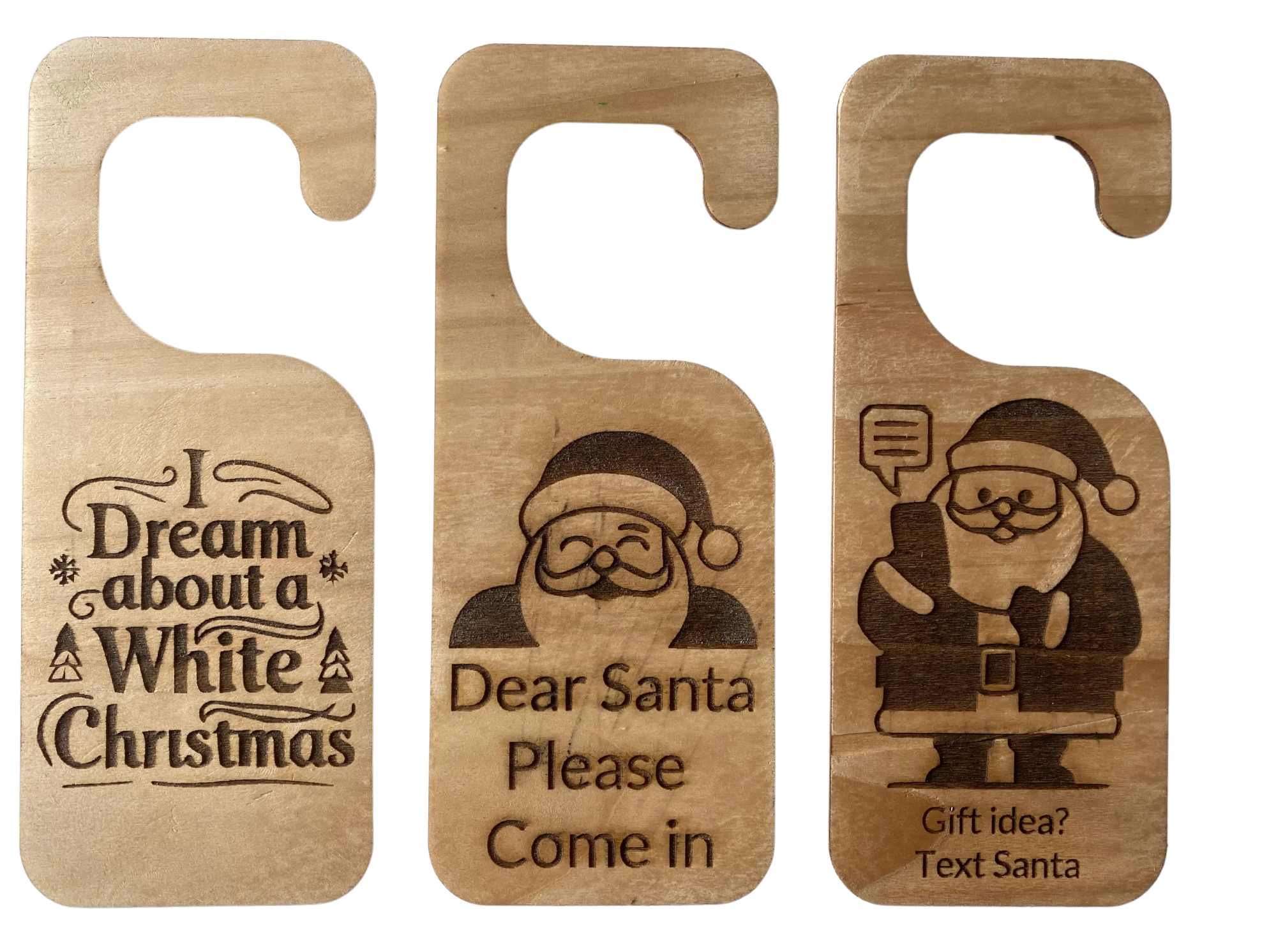 Christmas door hanger sign set