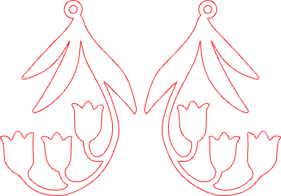 Flower Shape Earrings.xcs