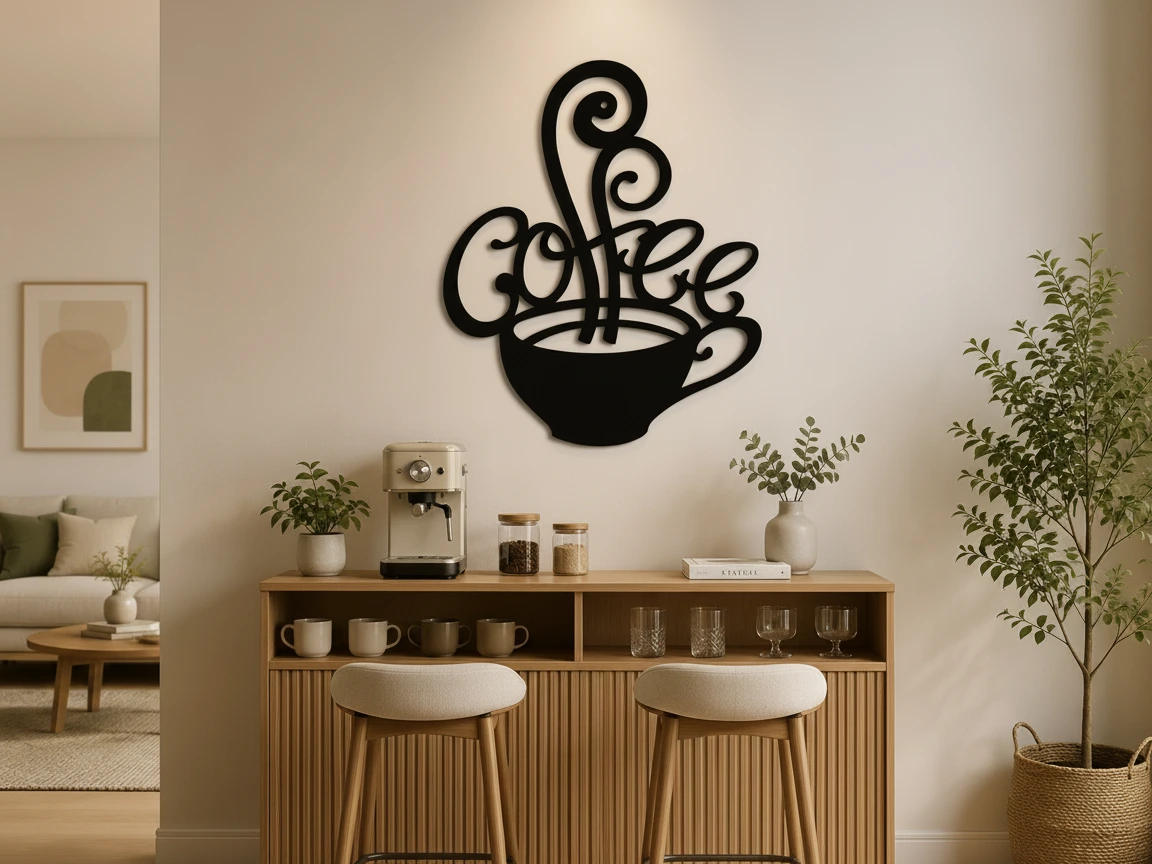 Elegant Coffee Cup Wall Art kitchen wall art and decor idea