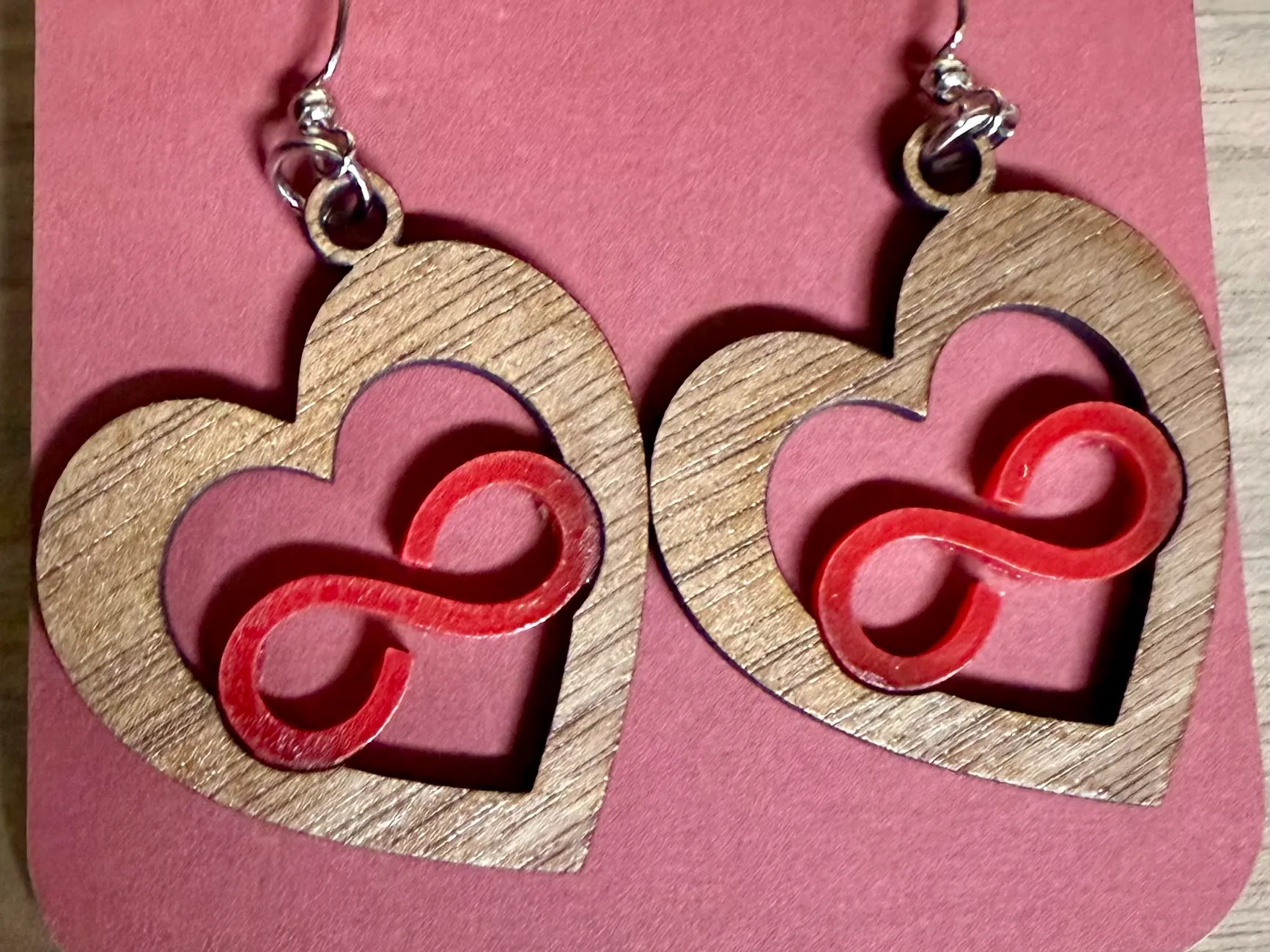 Infinity Heart Earrings valentines day gift for her design