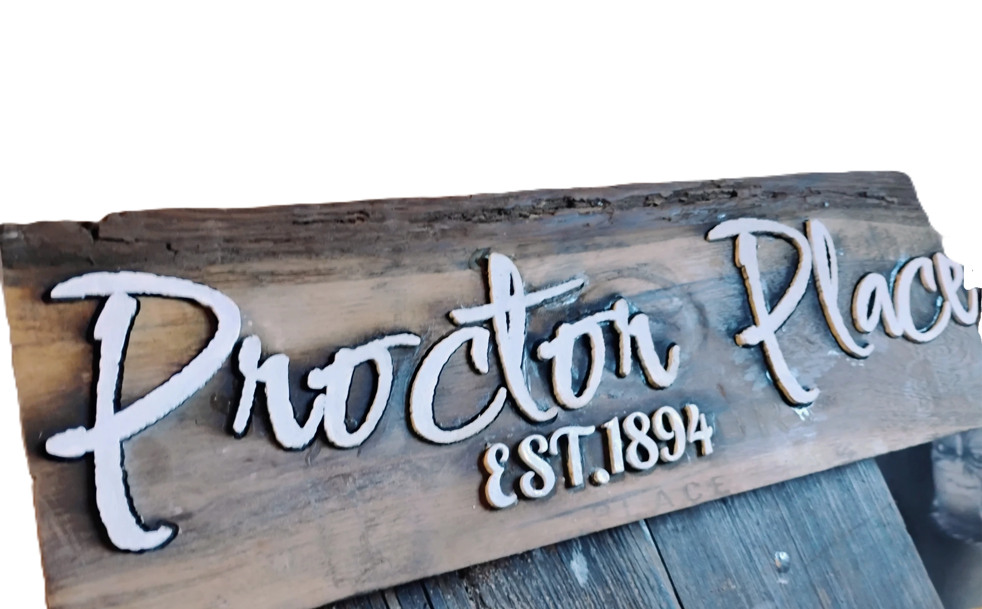 Rustic Wood Custom Name Sign with Raised Letters birthday gift for mom idea