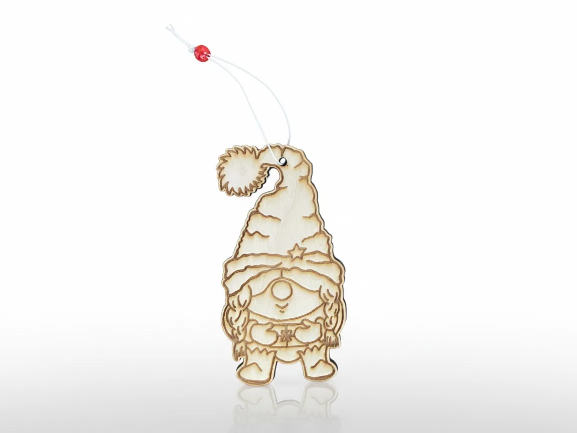 Gnome with Hanging String ceiling Christmas decoration idea