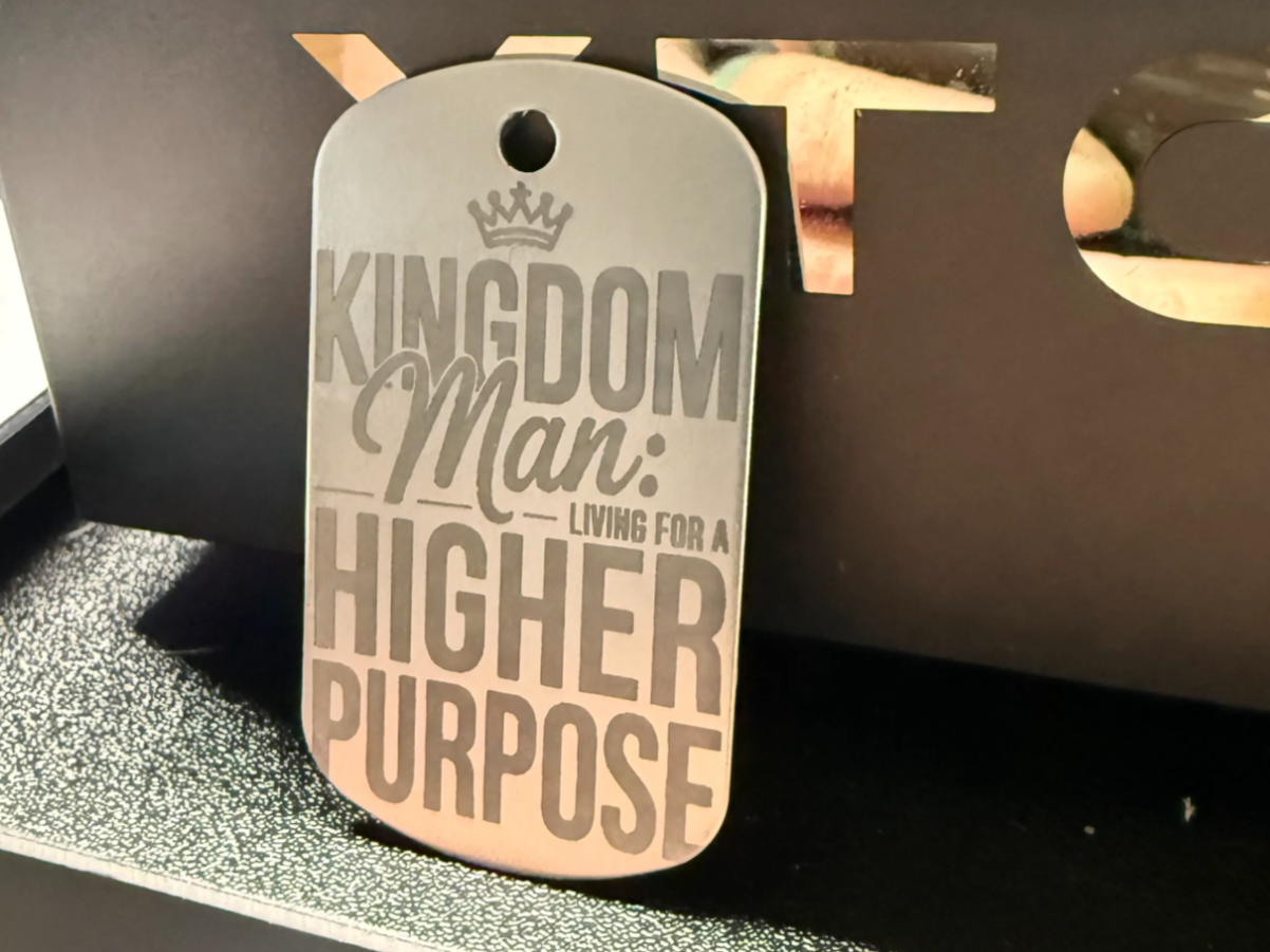 Kingdom Man Living for a Higher Purpose Dog Tag Pendant boyfriend birthday gift idea