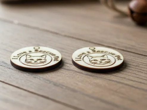 I Love A Rescue Pet Cat Charm laser cut cat jewelry idea