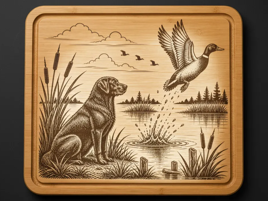 Duck Marsh Design cutting board design