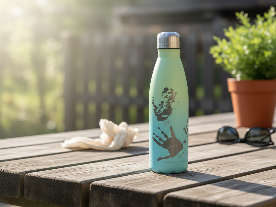 "Grandma and Her Gang" Handprint Family Bottle gift design