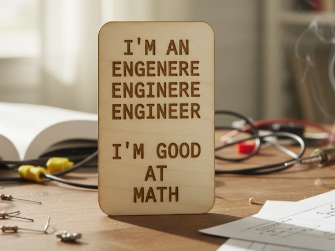 "I'm an Engineer" Funny Quote Sign father's day gift design