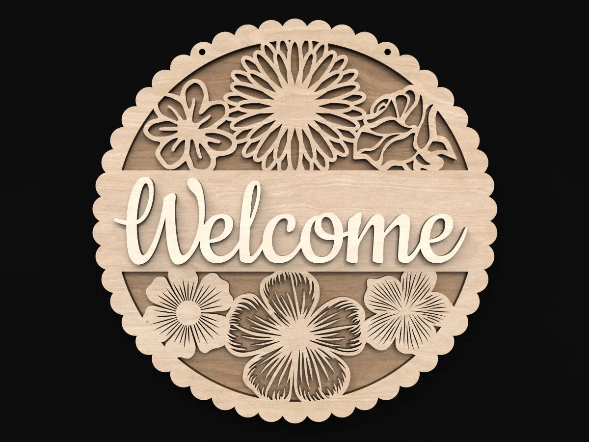 Welcome Flower Sign flower craft idea