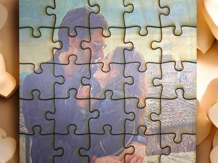 Romantic Personalized Puzzle gift for her design