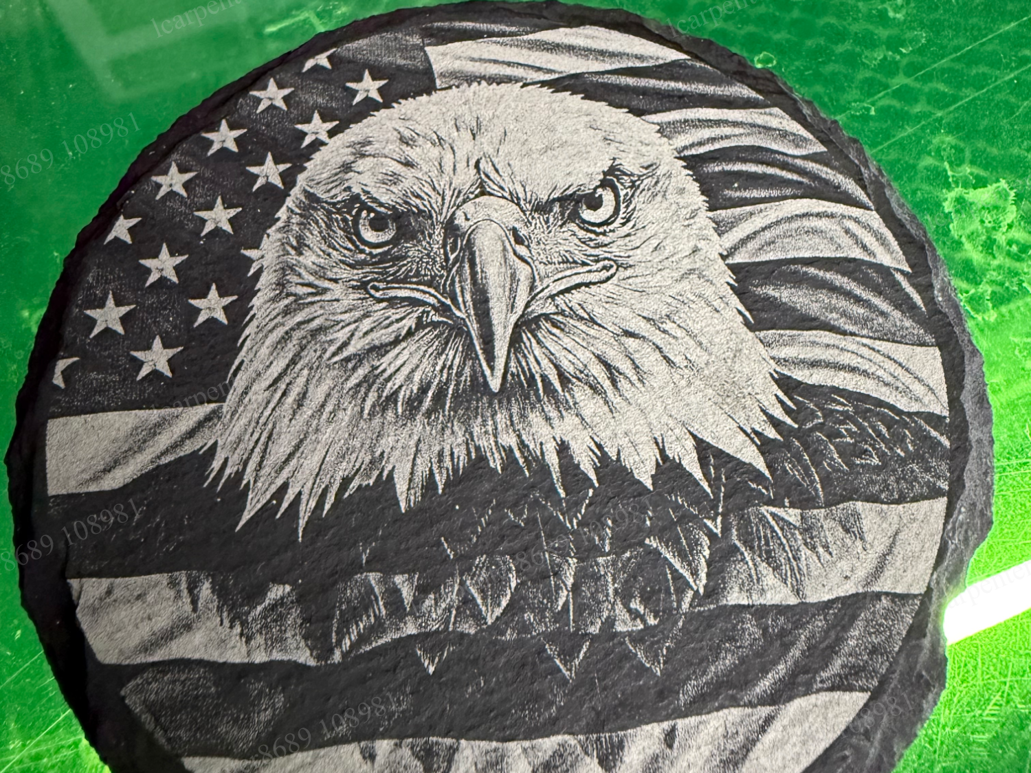 Slate coaster — free patriotic laser/print project file on Atomm