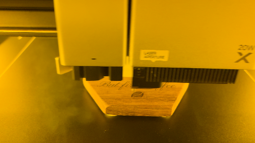 [Laser cut and engrave] Laser Engraved Wooden Coffee Coaster with Marble Accent