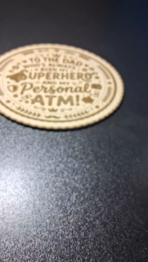 [Laser cut and engrave] Wooden Father's Day coaster Funny dad joke coaster and gift for a good father