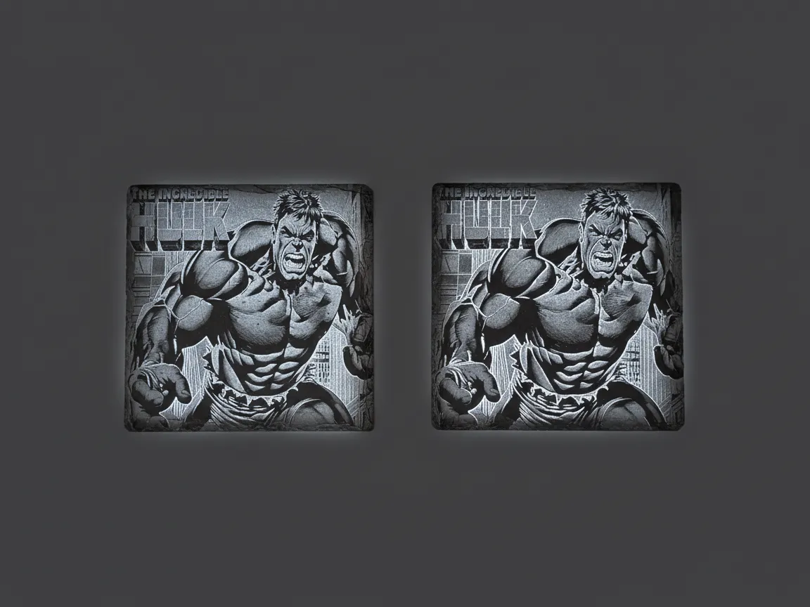 Incredible Hulk slate coaster gift idea