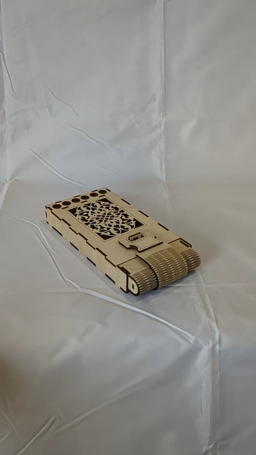 [Laser cut and engrave] Gift box case for pencils, vector design for laser cutting, craft accessory. Office school storage, gift for children, DIY greeting boxes.