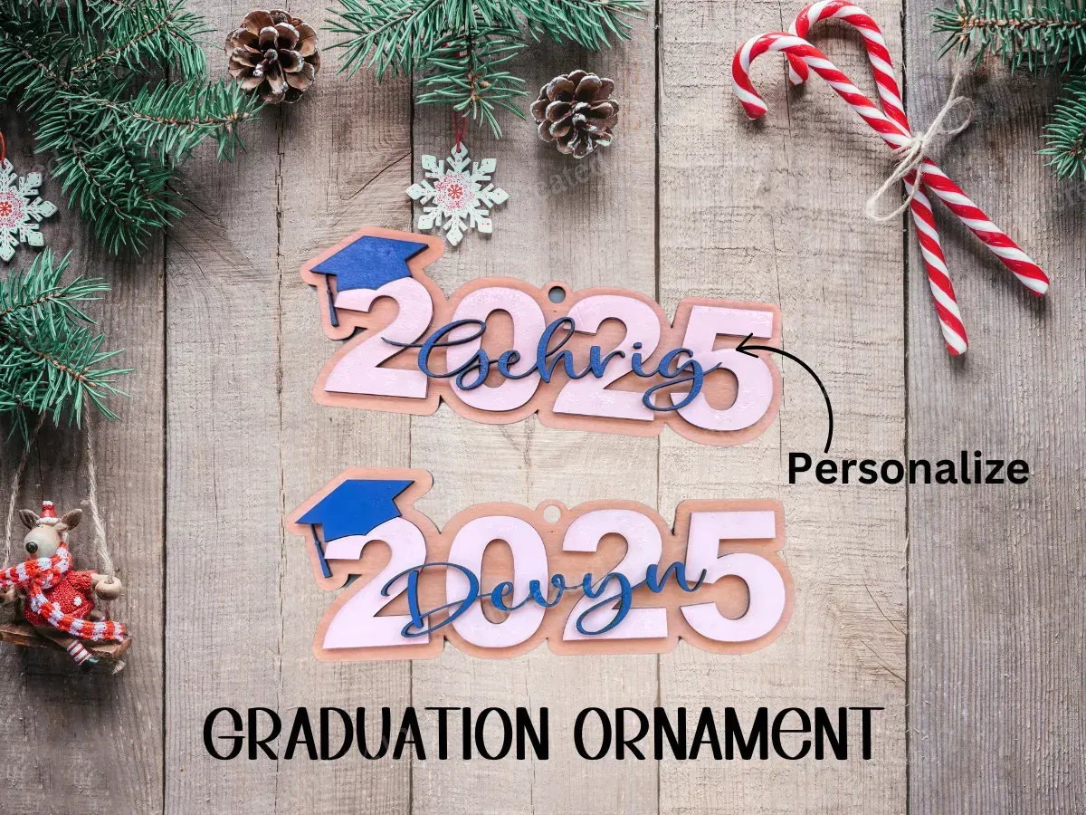Personalized graduation ornament dated 2025 to 2030 gift for her