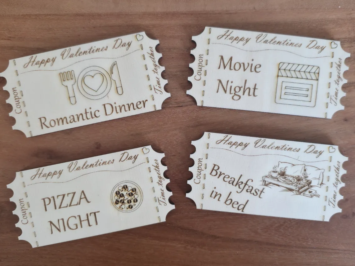 Valentine's Gift Card Coupon Booklet valentines day gift design