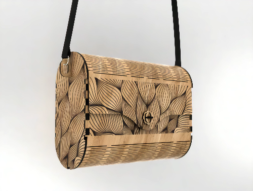 [Laser cut and engrave] Handcrafted Wooden Clutch