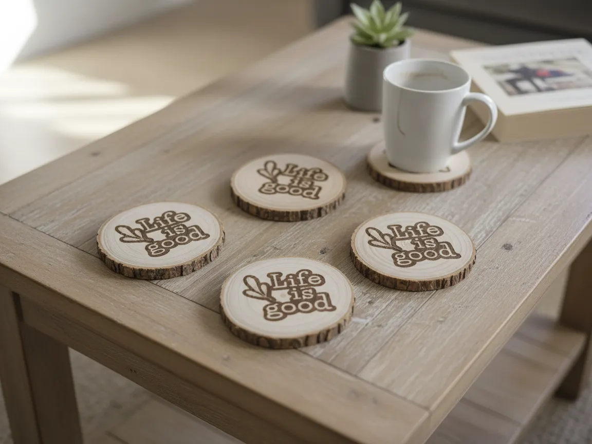 Pine Wood Coasters