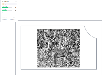 Planche à découper cerf dans la Nature.xcs