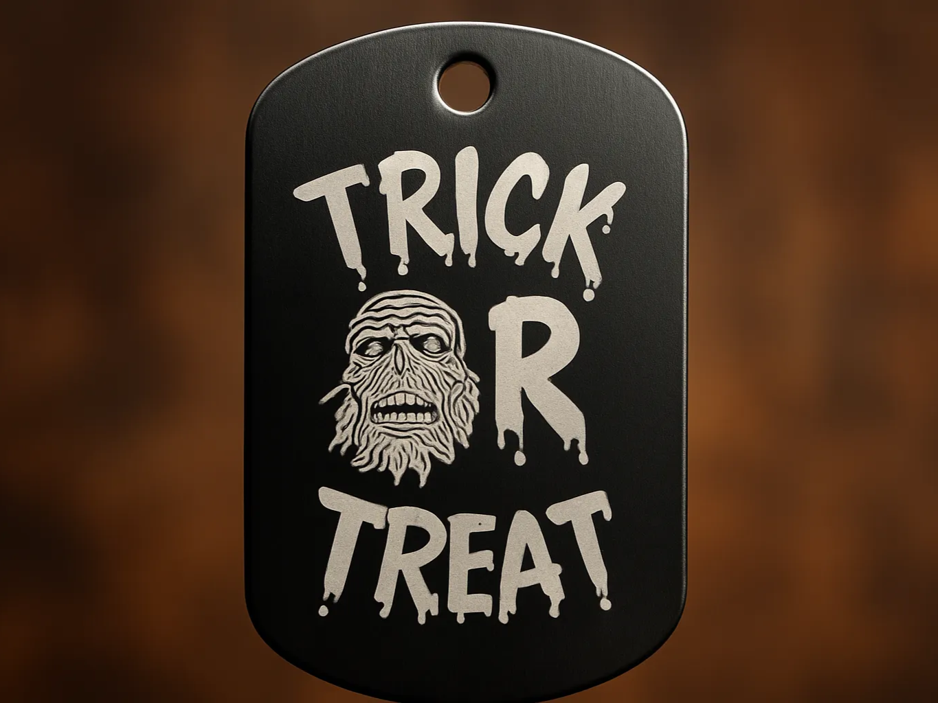 Targhetta per cane dolcetto o scherzetto di Halloween incisa al laser - idea di decorazione per la festa di Halloween