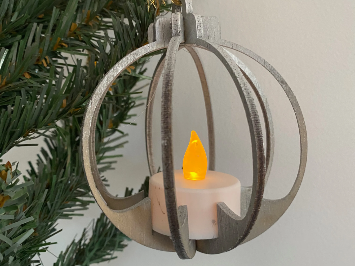 LED Candle Tree Ornament light up Christmas tree ornament idea