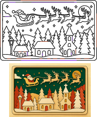 babbo natale vola e renne.xcs