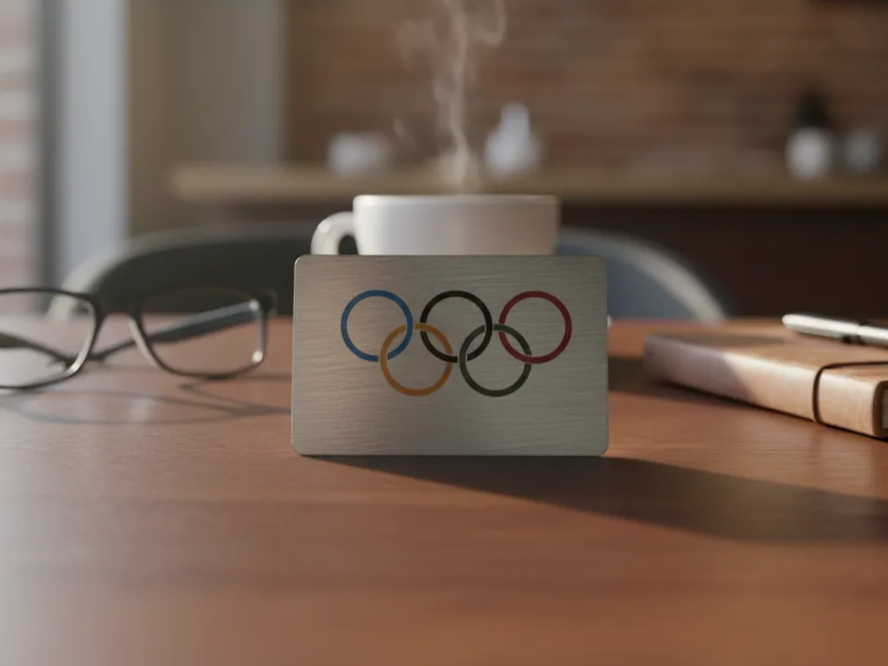 Olympic Rings Color Laser Engraved on Metal Free Files Atomm — free download