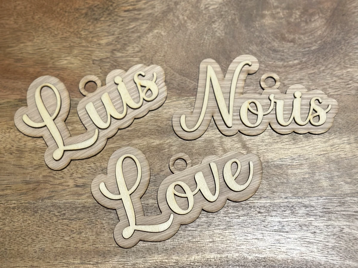 Name ornaments personalized ornament design on Atomm