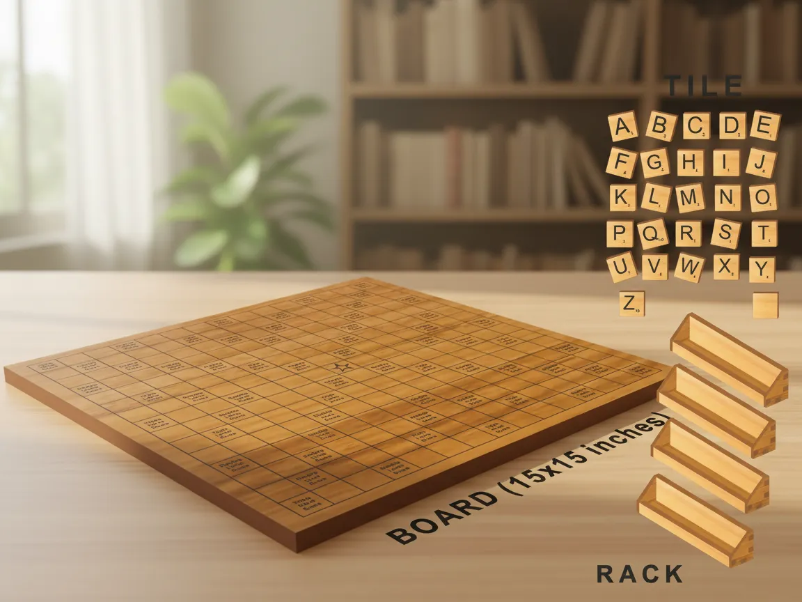 Wooden Scrabble Board with Tiles and Racks | Laser Cut Pattern |AI, EPS ...