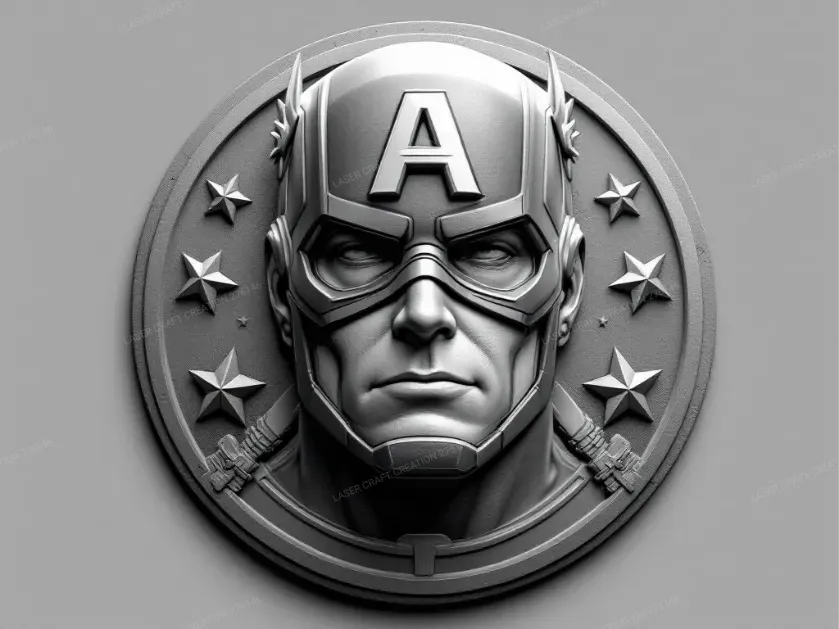 Captain America circular brass coin gift idea