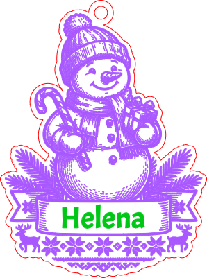 Personalized Snowman Christmas Ornament.xcs