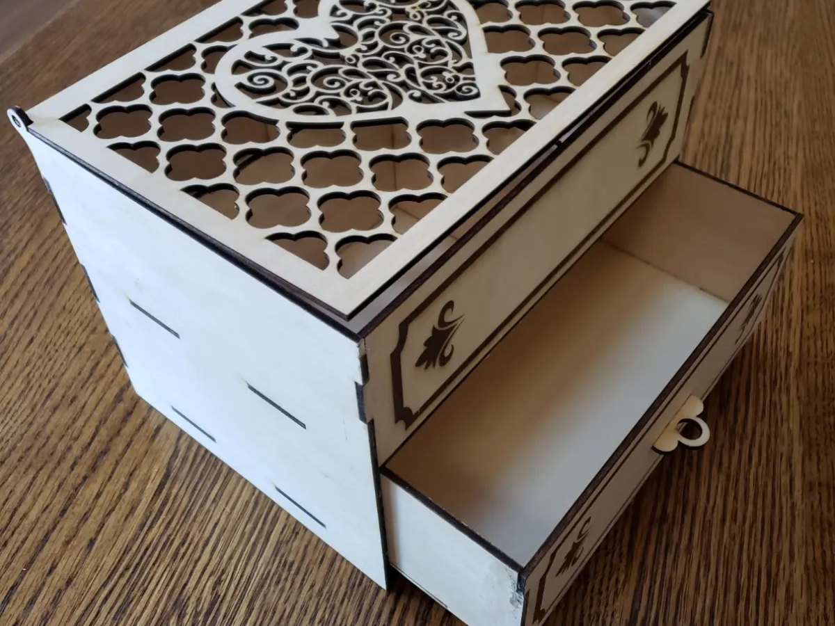 Valentine Jewelry Box with Drawer valentines day gift design