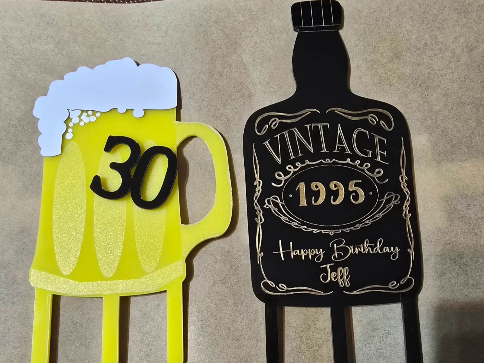 30th birthday cake topper set