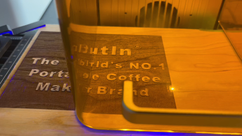 [Laser cut and engrave] Laser Engraved Wooden Coffee Station Organizer with Clock and Mugs