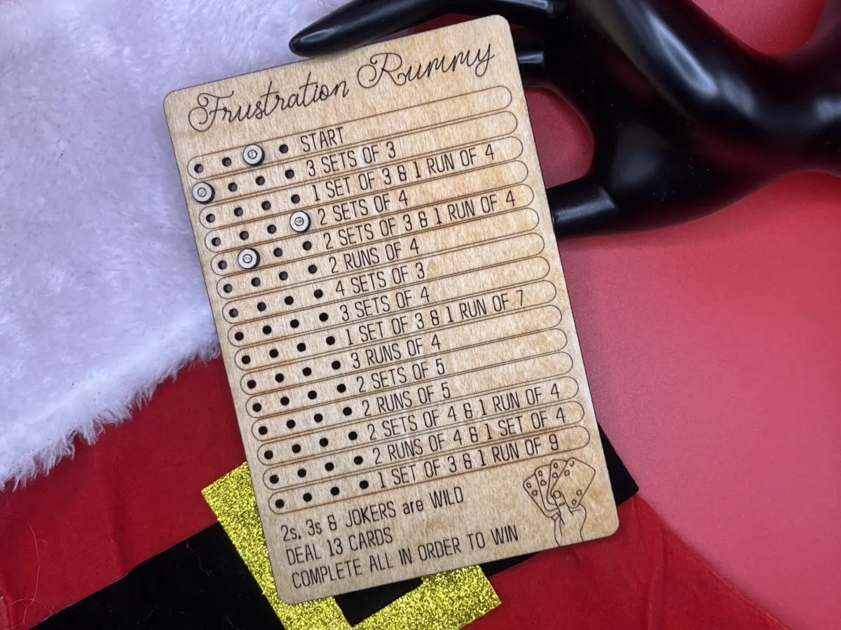 木製挫敗拉米牌遊戲棋盤家庭聖誕禮物