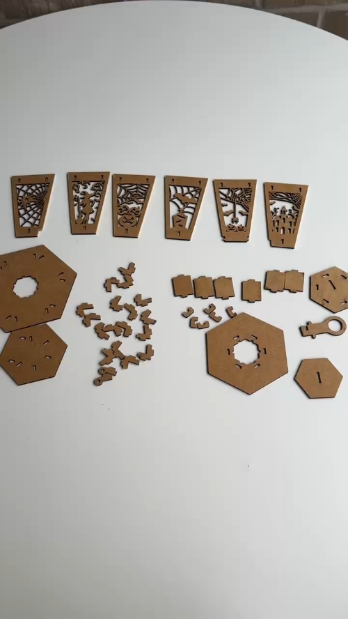 [Laser cut and engrave] Halloween Lantern, Candle Holder, Light Box