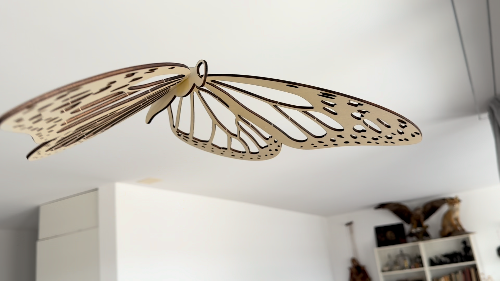 [Laser cut and engrave] Flying Butterfly Mobile