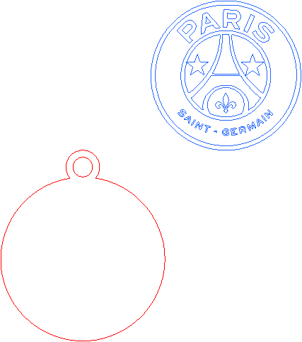 Porte clef psg.xcs