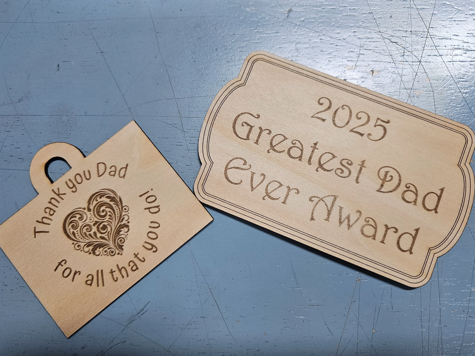 Greatest Dad Ever Award and Thank You father's day gift design