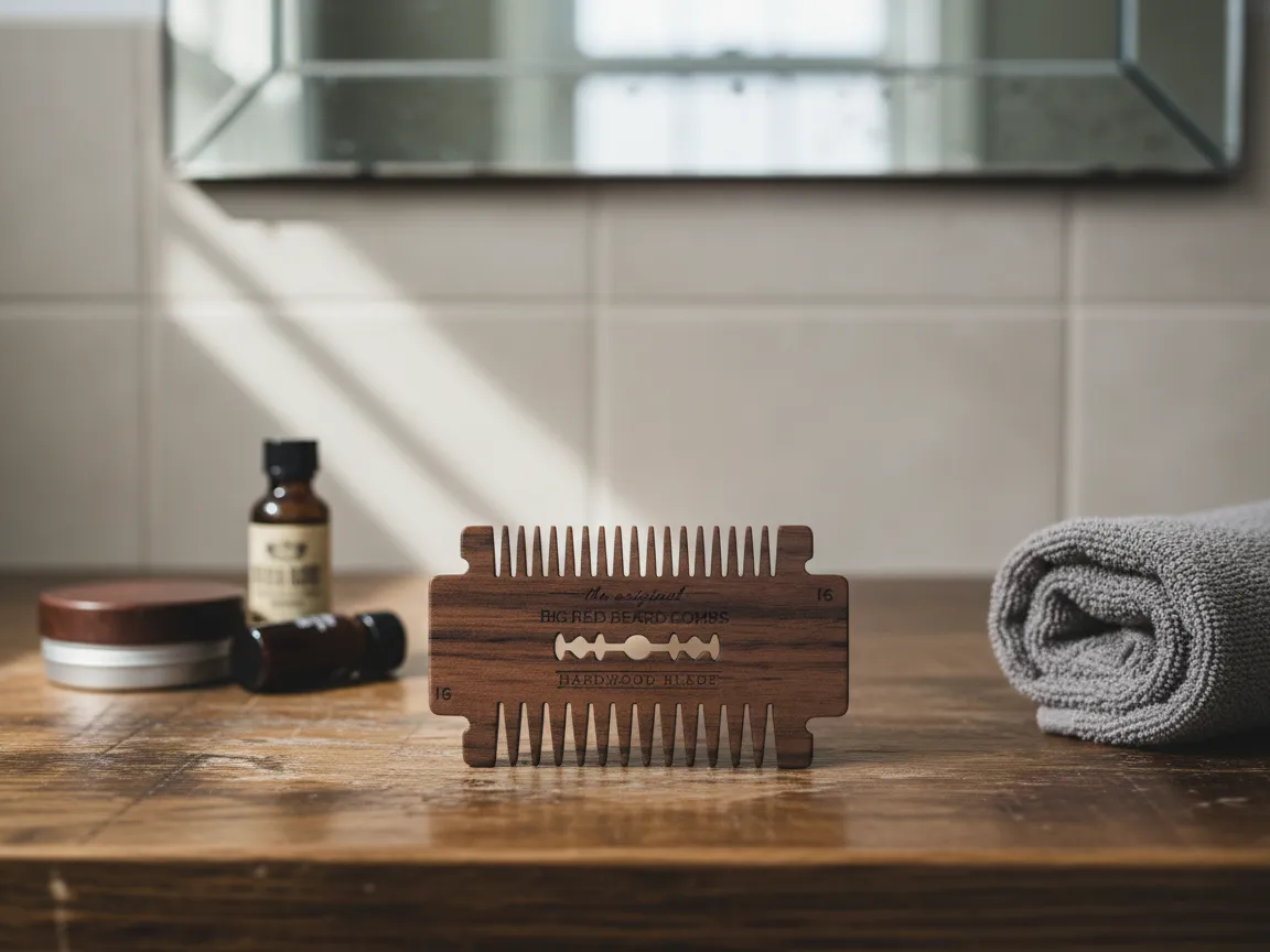 Big Red Beard Combs Hardwood Grooming Tool gift for husband idea