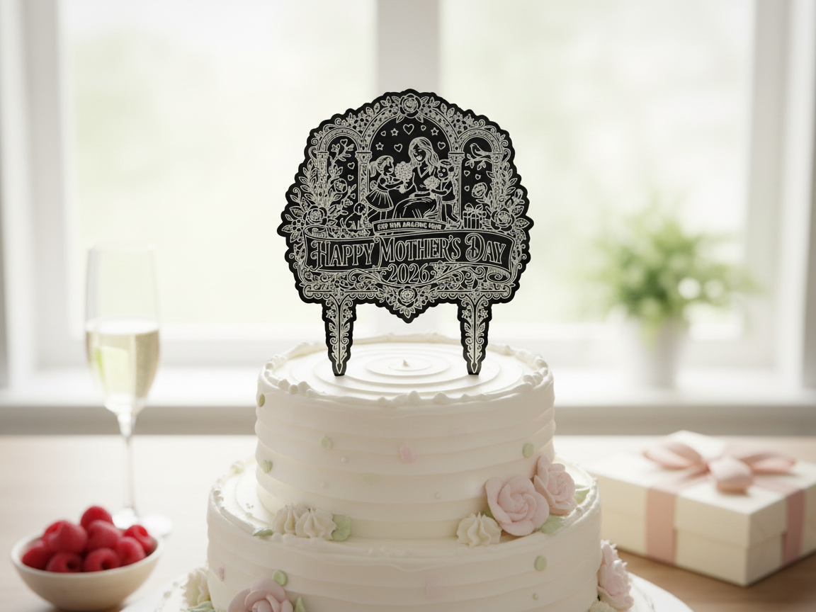 Happy Mother's Day 2026 cake topper