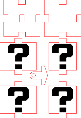 Super Mario Bros Question Block Keychain.xcs