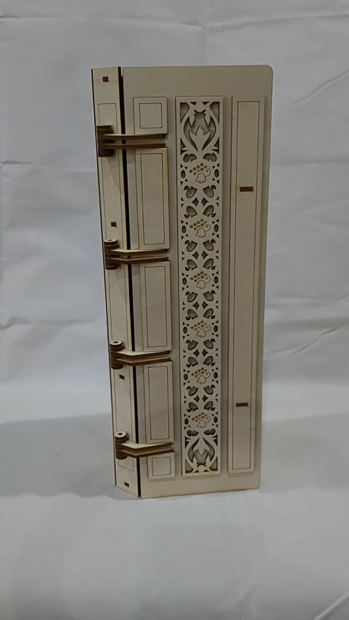 [Laser cut and engrave] Gift Wine Box with Lock Laser Cut Template, Bottle Holder Laser Cutting Model