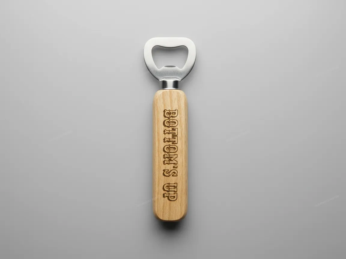 Bottoms Up Wooden Handle Bottle Opener gift for husband idea