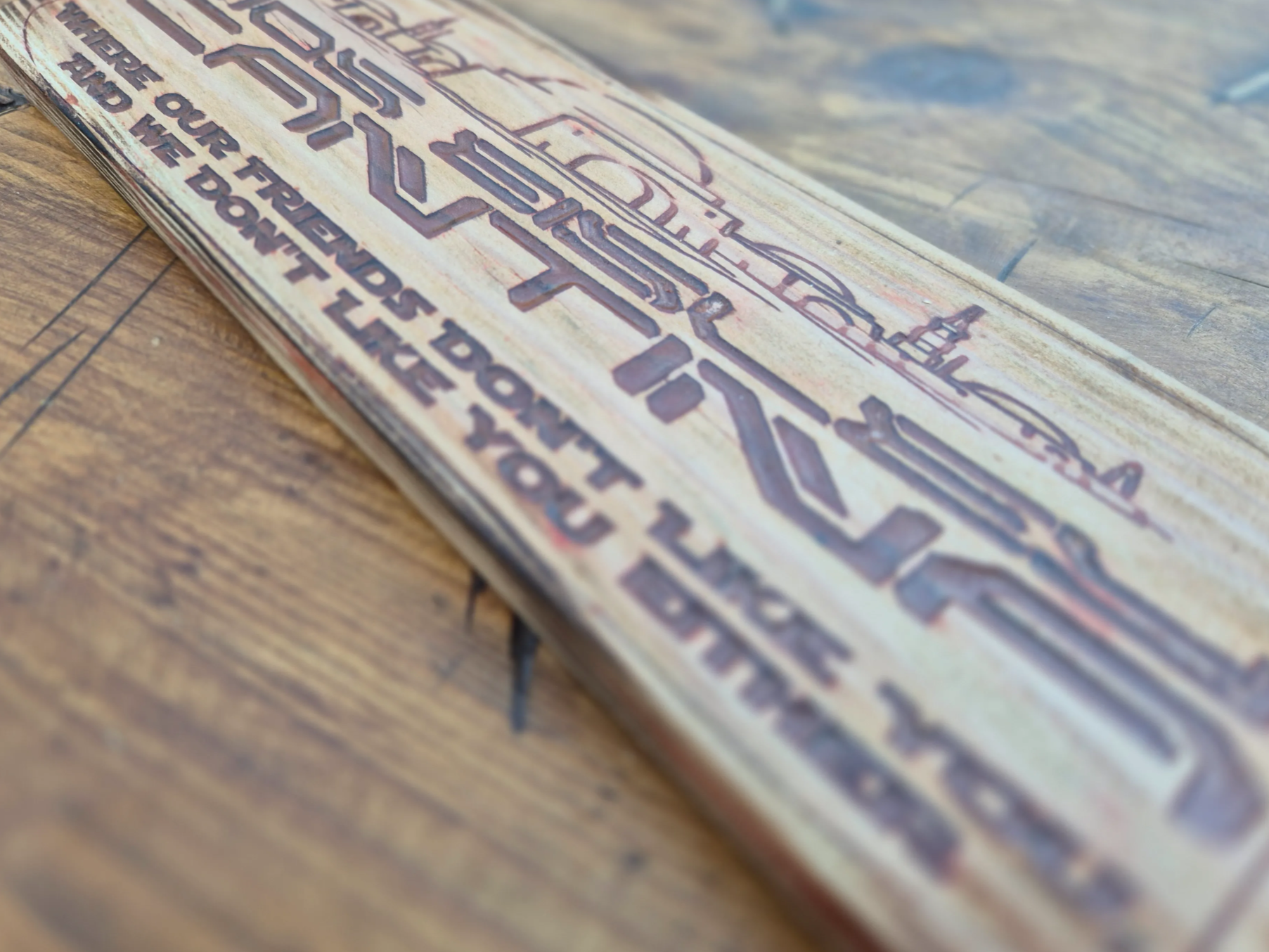 Star Wars Inspired Cantina Bar Sign laser cut bar sign idea