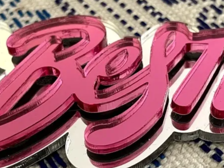 Bestie Mirror Key Chain gift design