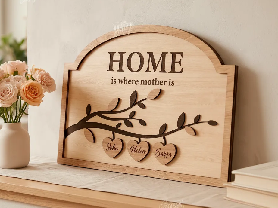 Family Board: Mother's Day Gift Idea, Home Decor, Family Signs mother's day gift design