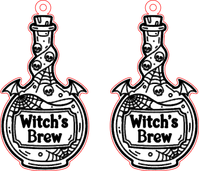 Witch's Brew earrings.xcs