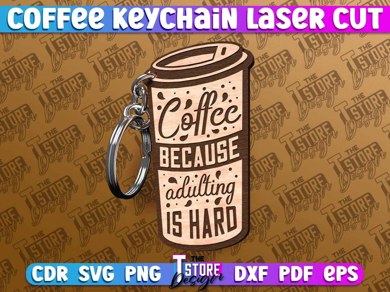 Coffee Keychain Design gift design